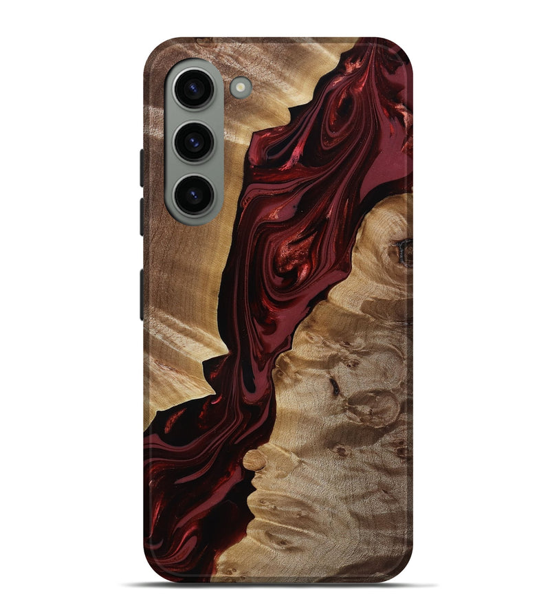 Galaxy S23 Plus Wood Live Edge Phone Case - Ludie (Red, 817871)