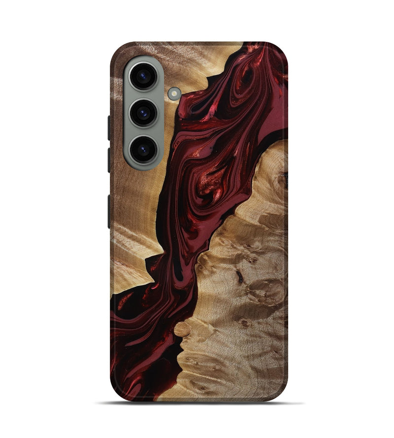 Galaxy S24 Wood Live Edge Phone Case - Ludie (Red, 817871)