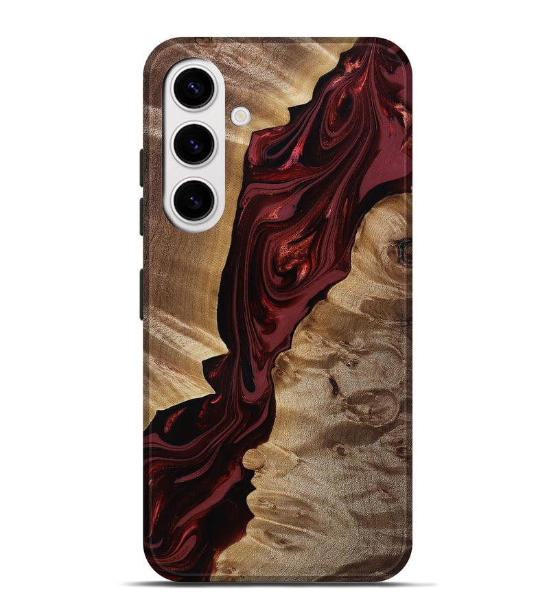Galaxy S25 Plus Wood Live Edge Phone Case - Ludie (Red, 817871)
