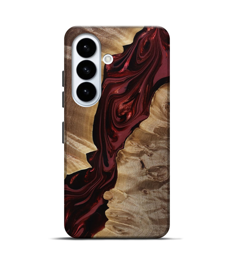 Galaxy S26 Wood Live Edge Phone Case - Ludie (Red, 817871)