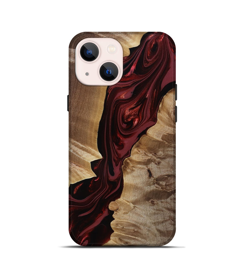 iPhone 13 mini Wood Live Edge Phone Case - Ludie (Red, 817871)