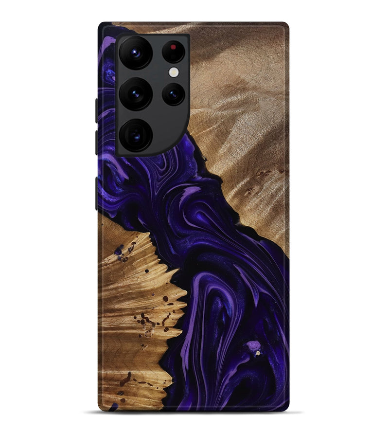 Galaxy S22 Ultra Wood Live Edge Phone Case - Nevaeh (Purple, 817876)