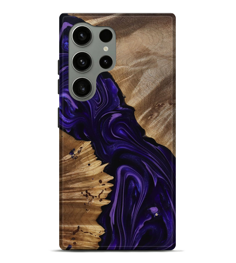 Galaxy S24 Ultra Wood Live Edge Phone Case - Nevaeh (Purple, 817876)
