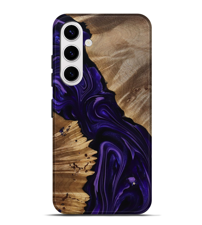 Galaxy S25 Plus Wood Live Edge Phone Case - Nevaeh (Purple, 817876)