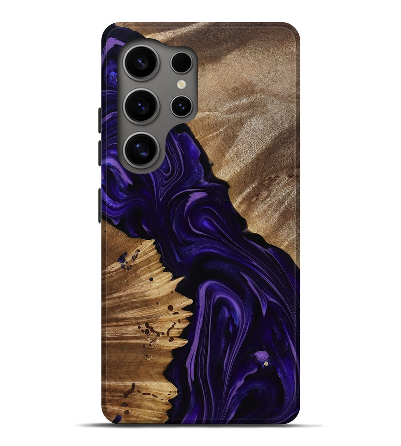 Galaxy S25 Ultra Wood Live Edge Phone Case - Nevaeh (Purple, 817876)