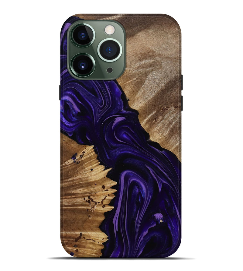 iPhone 13 Pro Max Wood Live Edge Phone Case - Nevaeh (Purple, 817876)
