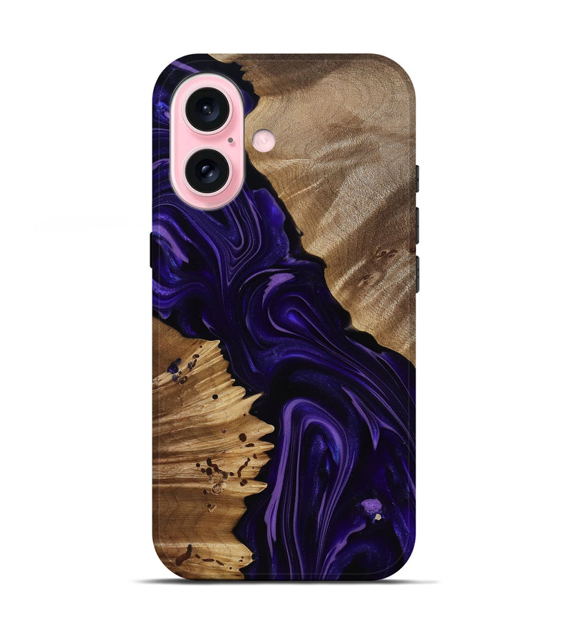 iPhone 17 Wood Live Edge Phone Case - Nevaeh (Purple, 817876)