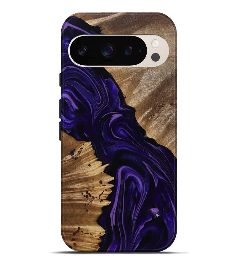 Pixel 10 Pro XL Wood Live Edge Phone Case - Nevaeh (Purple, 817876)