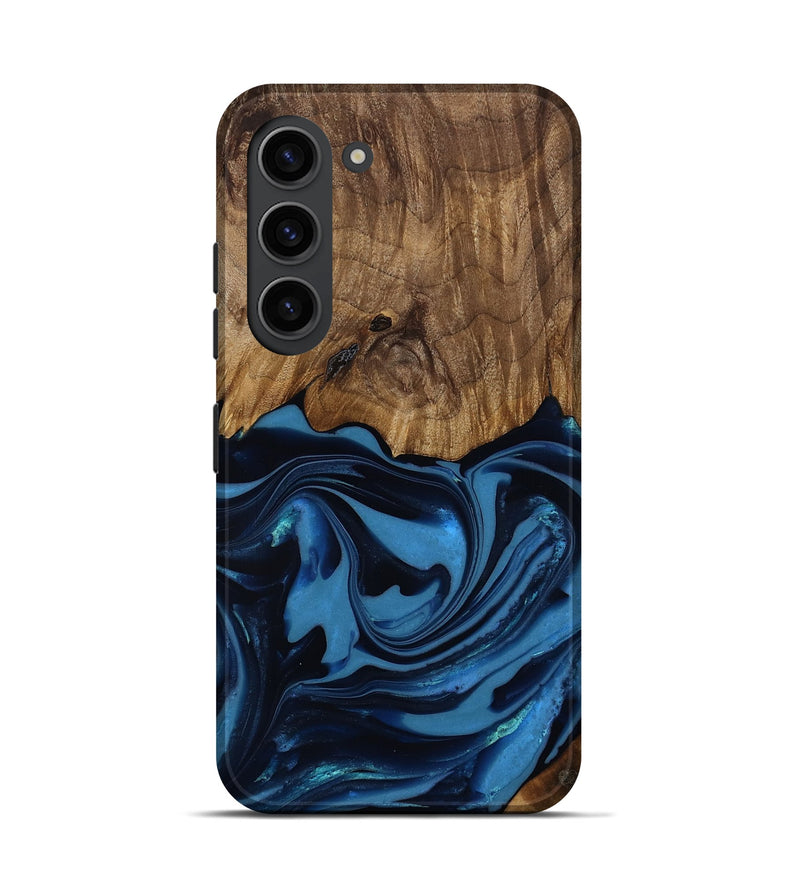 Galaxy S23 Wood Live Edge Phone Case - Bryn (Blue, 817879)