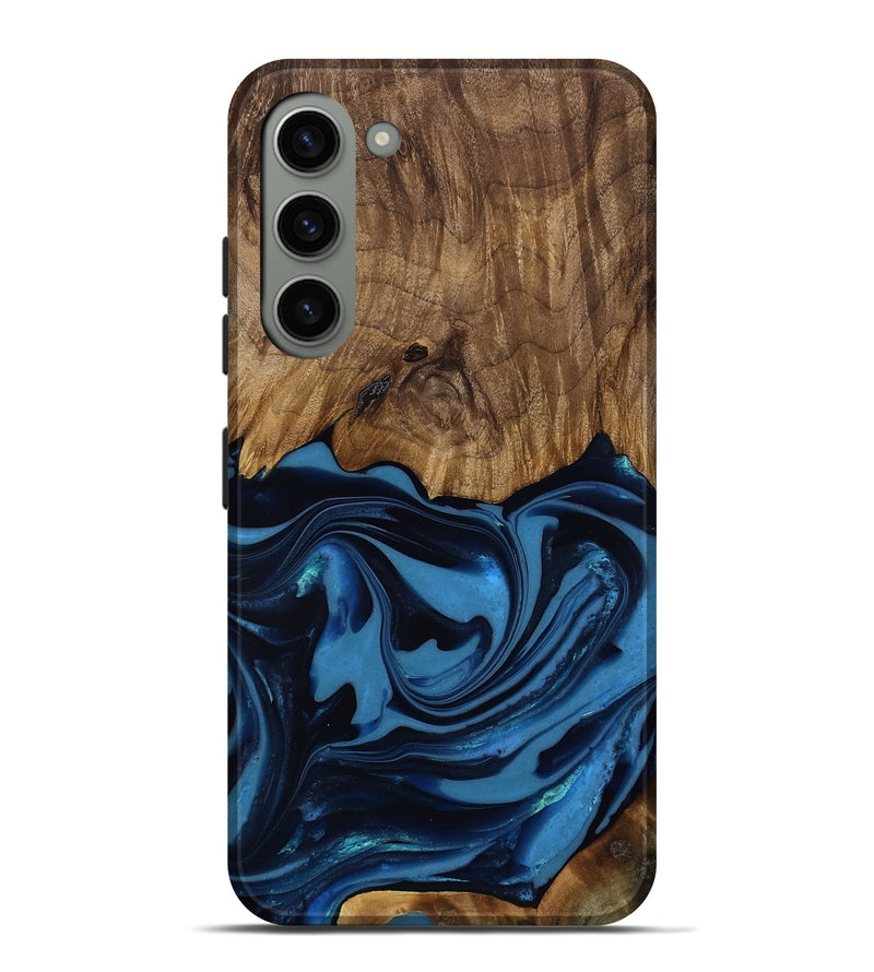 Galaxy S23 Plus Wood Live Edge Phone Case - Bryn (Blue, 817879)