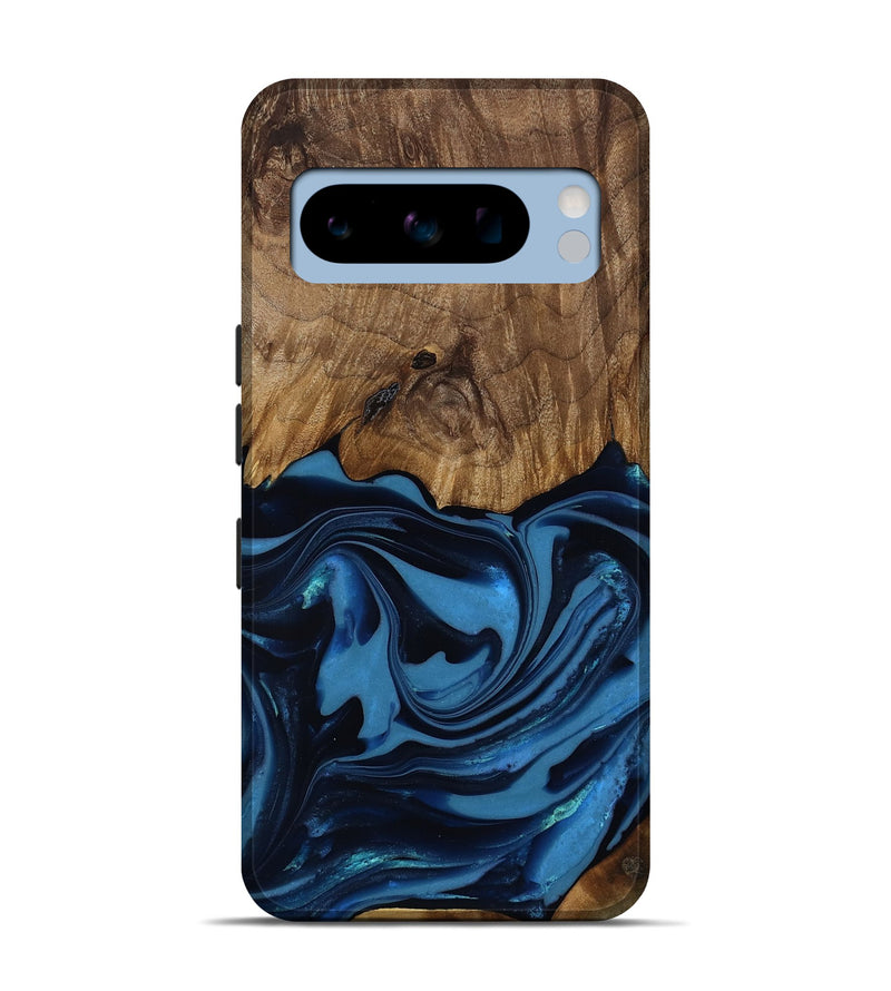Pixel 8 Pro Wood Live Edge Phone Case - Bryn (Blue, 817879)