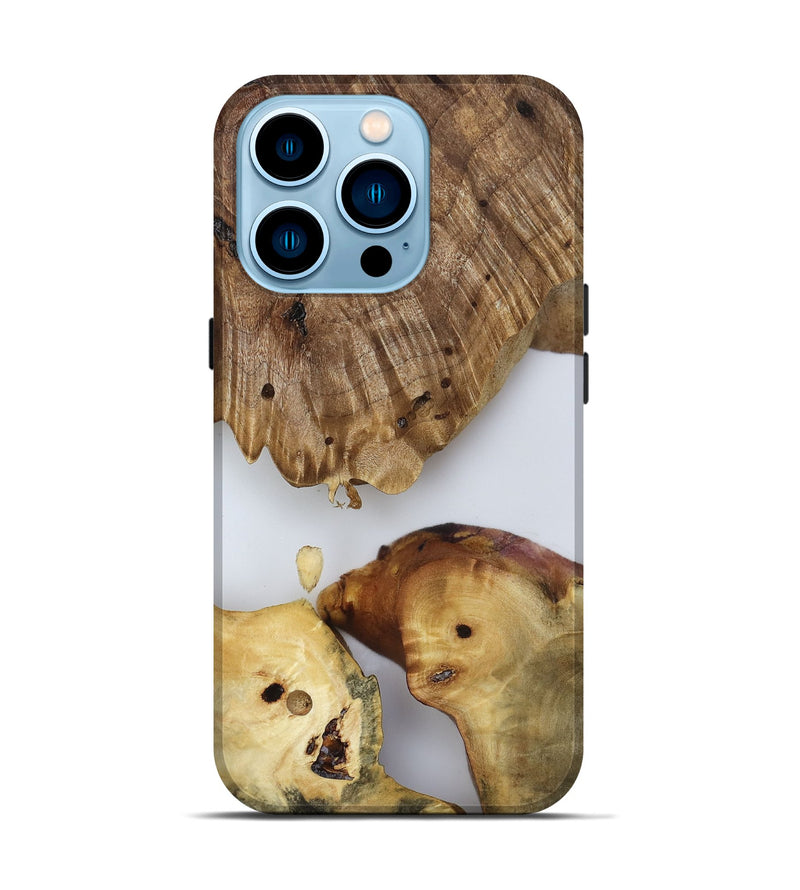 iPhone 14 Pro Wood Live Edge Phone Case - Candace (Clear, 817880)
