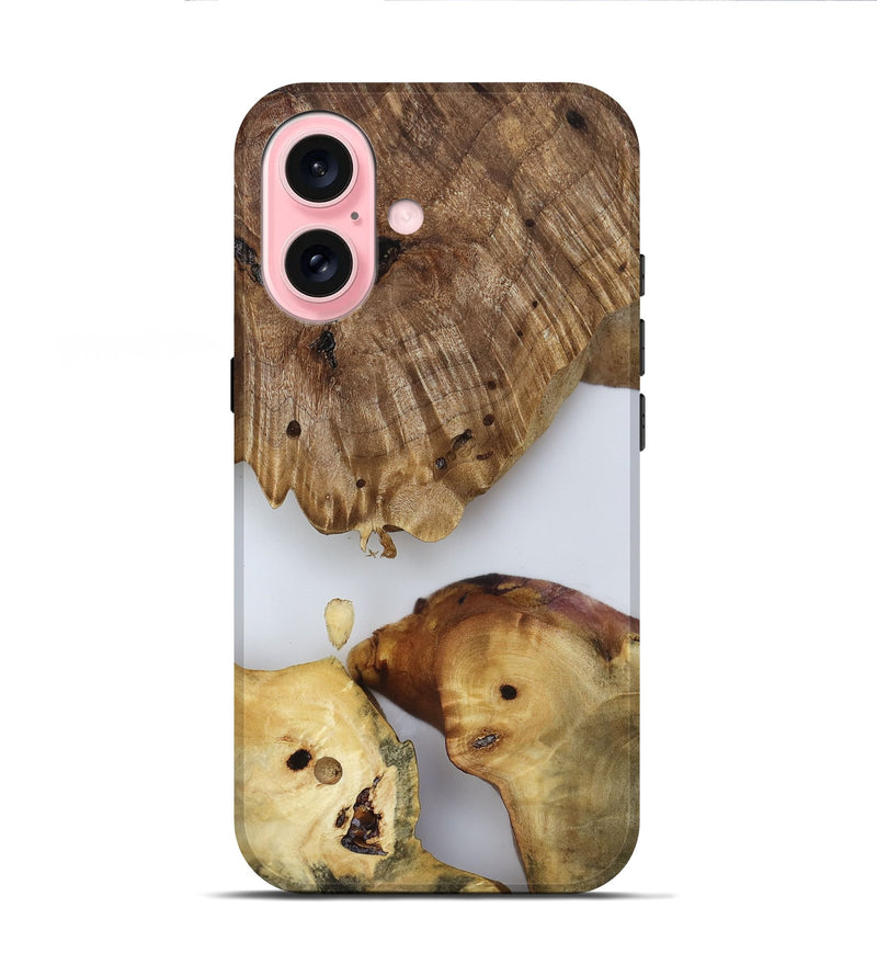 iPhone 16 Wood Live Edge Phone Case - Candace (Clear, 817880)