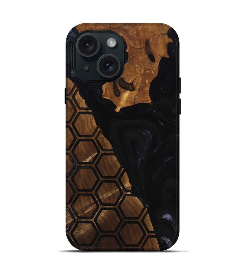 iPhone 15 Wood Live Edge Phone Case - Karis (Pattern, 817884)