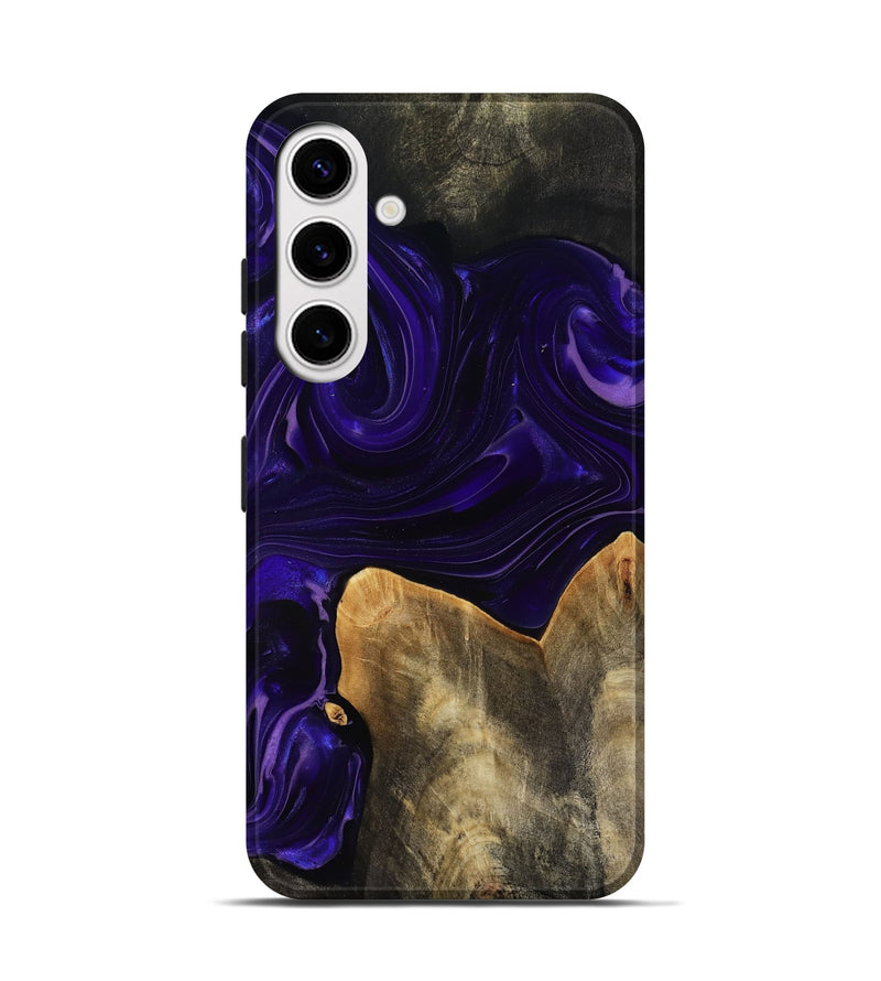 Galaxy S25 Wood Live Edge Phone Case - Rosia (Purple, 817889)