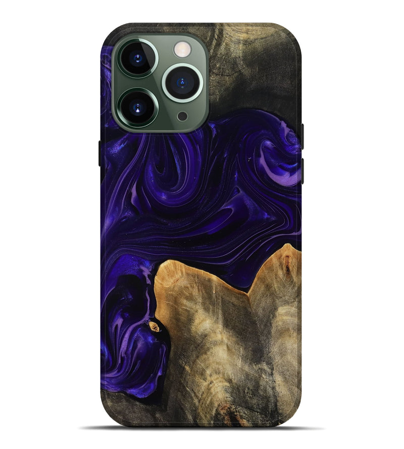 iPhone 13 Pro Max Wood Live Edge Phone Case - Rosia (Purple, 817889)