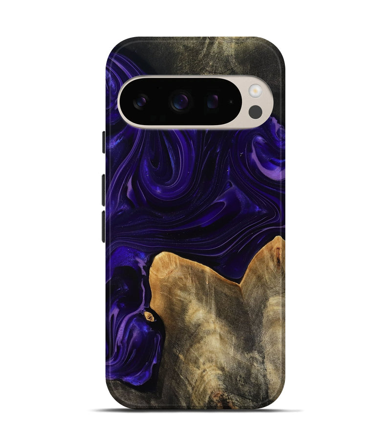 Pixel 10 Pro Wood Live Edge Phone Case - Rosia (Purple, 817889)