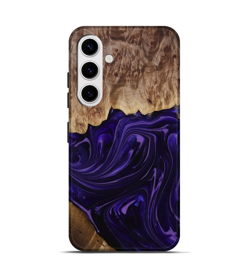Galaxy S25 Wood Live Edge Phone Case - Madyson (Purple, 817890)