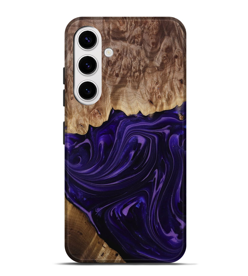 Galaxy S25 Plus Wood Live Edge Phone Case - Madyson (Purple, 817890)