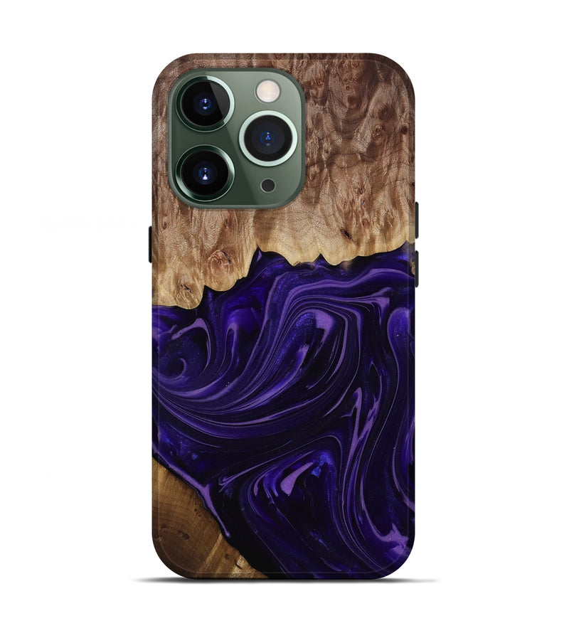 iPhone 13 Pro Wood Live Edge Phone Case - Madyson (Purple, 817890)