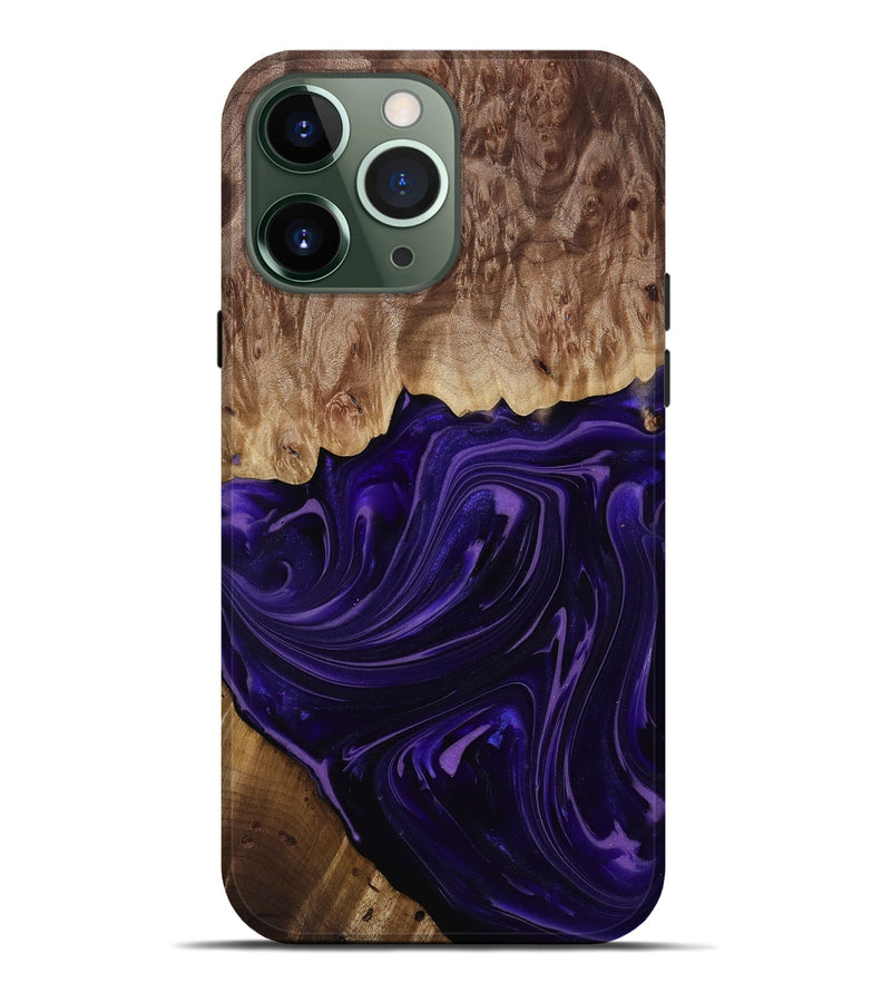 iPhone 13 Pro Max Wood Live Edge Phone Case - Madyson (Purple, 817890)
