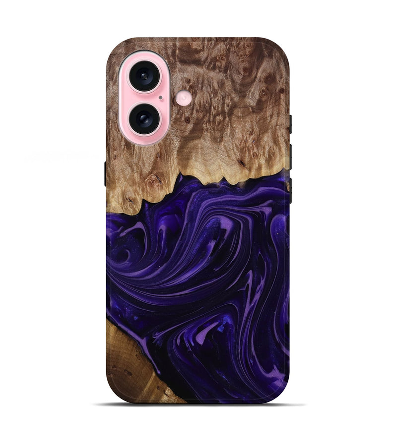 iPhone 17 Wood Live Edge Phone Case - Madyson (Purple, 817890)