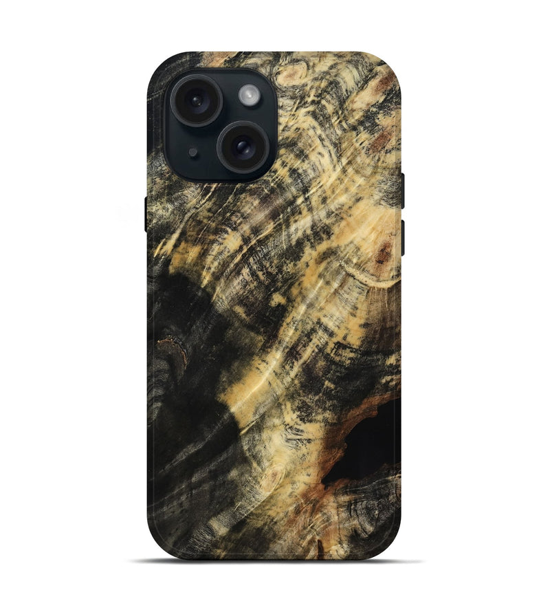 iPhone 15 Wood Live Edge Phone Case - Rory (Wood Burl, 817891)