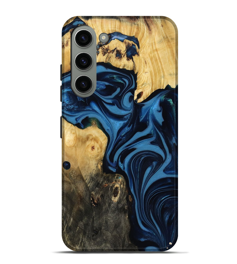 Galaxy S23 Plus Wood Live Edge Phone Case - Carey (Blue, 817894)