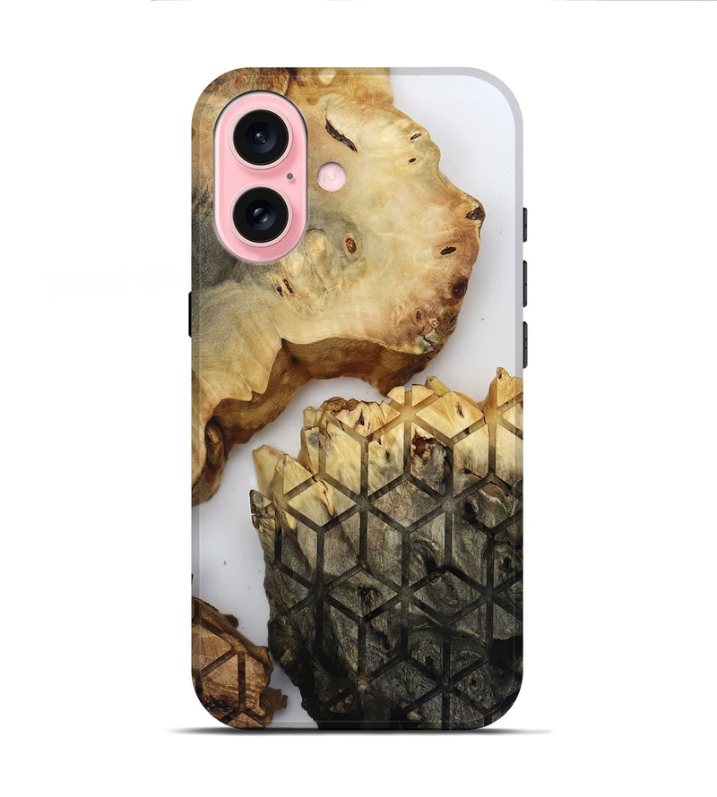 iPhone 16 Wood Live Edge Phone Case - Lyda (Clear, 817895)