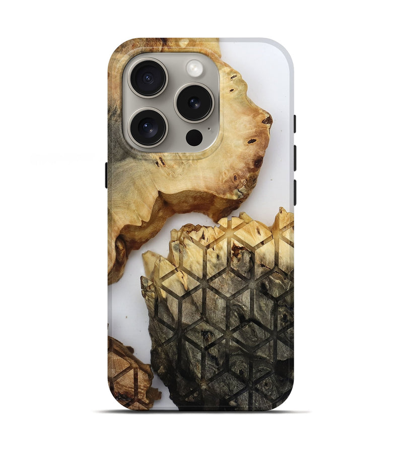 iPhone 16 Pro Wood Live Edge Phone Case - Lyda (Clear, 817895)