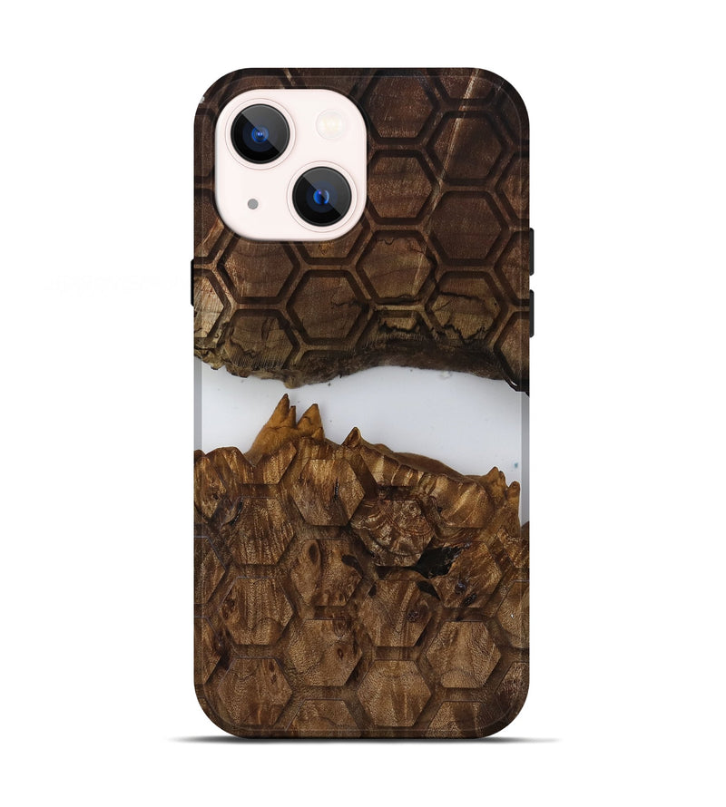 iPhone 13 Wood Live Edge Phone Case - Arsenio (Clear, 817899)