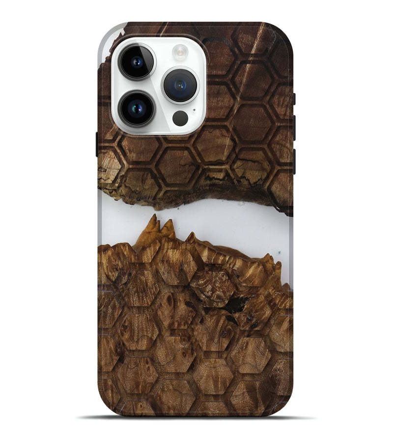 iPhone 15 Pro Max Wood Live Edge Phone Case - Arsenio (Clear, 817899)