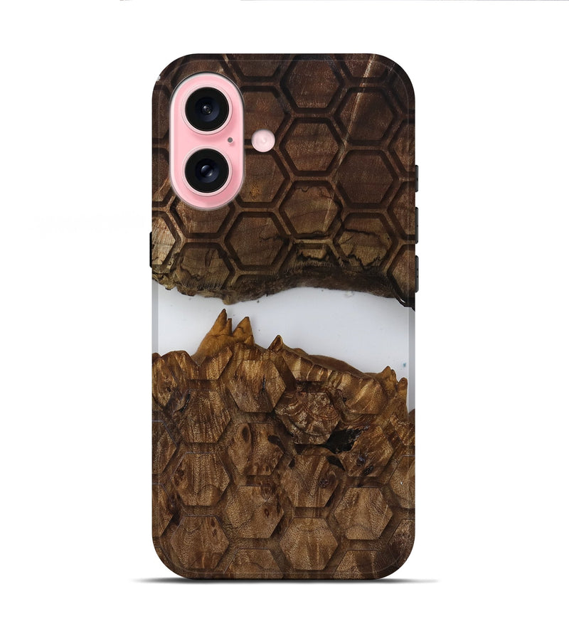 iPhone 16 Wood Live Edge Phone Case - Arsenio (Clear, 817899)