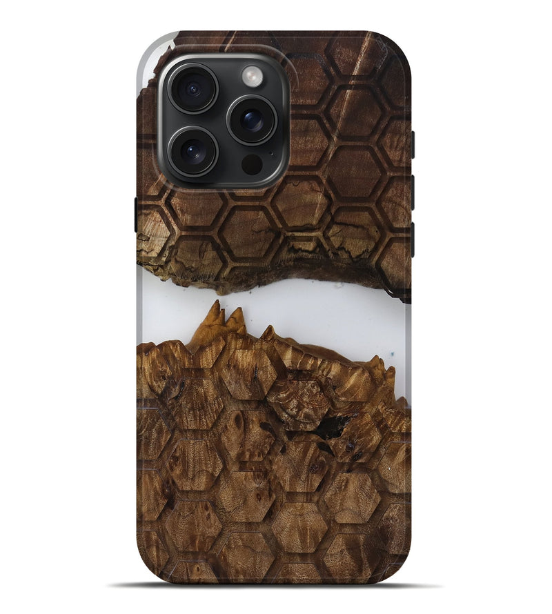 iPhone 16 Pro Max Wood Live Edge Phone Case - Arsenio (Clear, 817899)