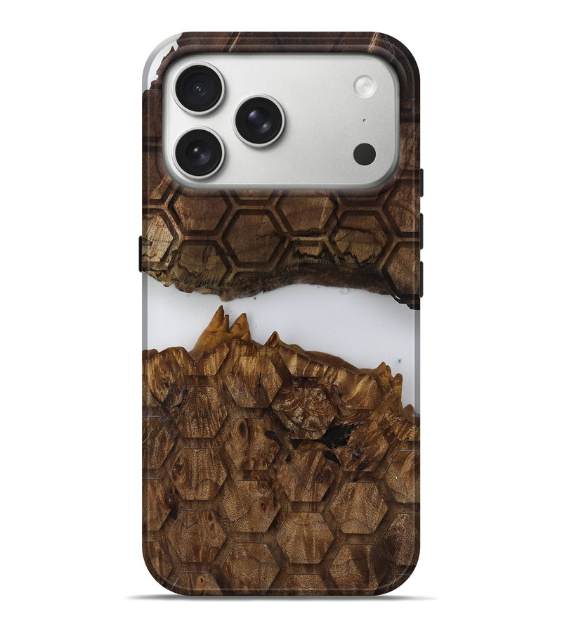 iPhone 17 Pro Max Wood Live Edge Phone Case - Arsenio (Clear, 817899)