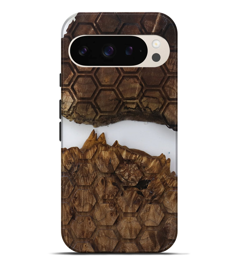 Pixel 9 Pro XL Wood Live Edge Phone Case - Arsenio (Clear, 817899)