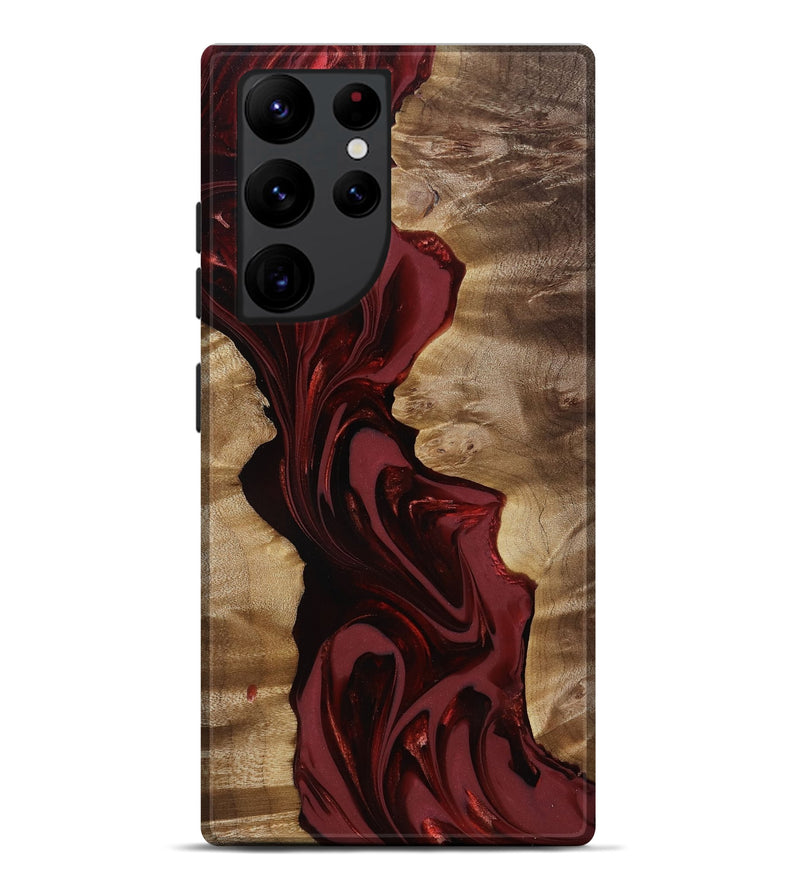 Galaxy S22 Ultra Wood Live Edge Phone Case - Joelle (Red, 817900)