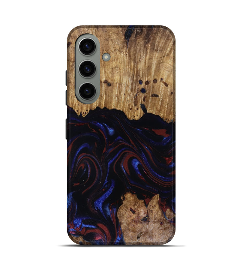 Galaxy S24 Wood Live Edge Phone Case - Frances (Red, 817905)