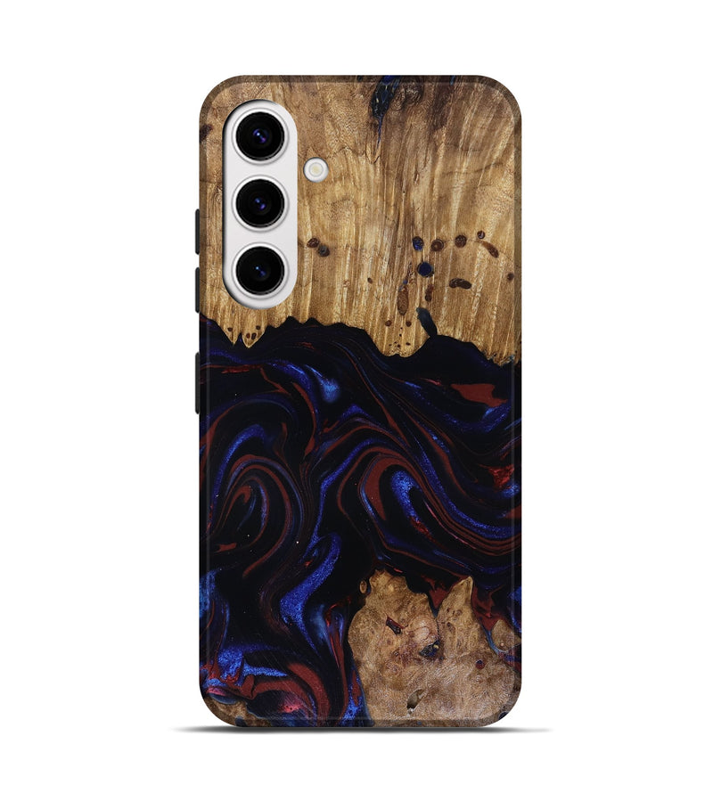 Galaxy S25 Wood Live Edge Phone Case - Frances (Red, 817905)