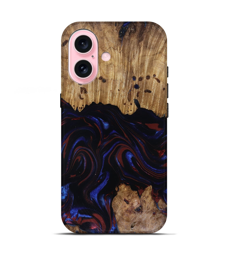 iPhone 17 Wood Live Edge Phone Case - Frances (Red, 817905)