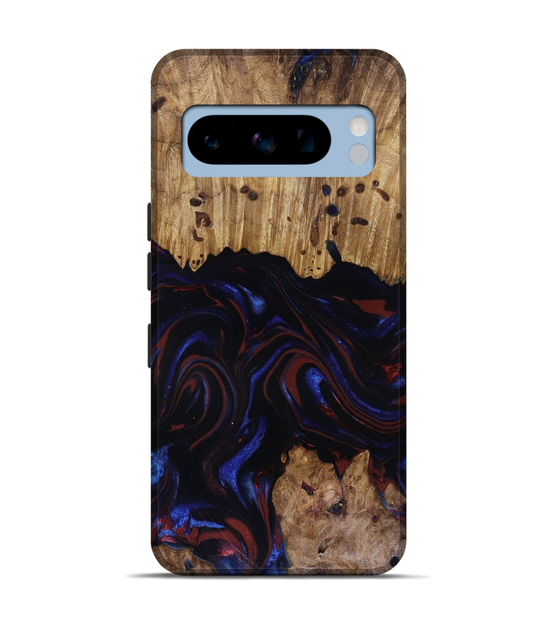 Pixel 8 Pro Wood Live Edge Phone Case - Frances (Red, 817905)