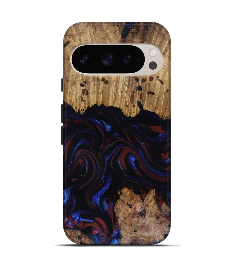Pixel 9 Wood Live Edge Phone Case - Frances (Red, 817905)