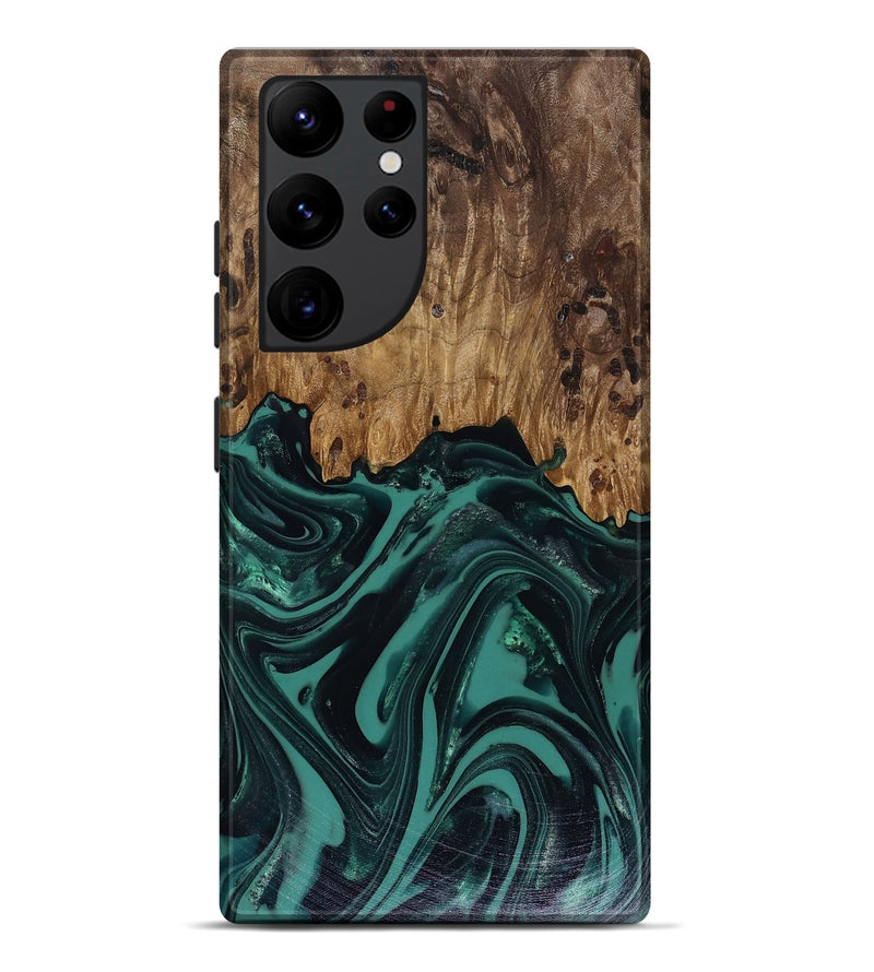 Galaxy S22 Ultra Wood Live Edge Phone Case - Calista (Green, 817906)