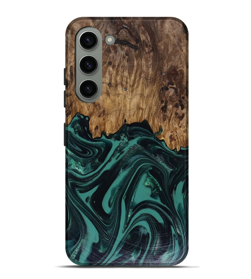 Galaxy S23 Plus Wood Live Edge Phone Case - Calista (Green, 817906)