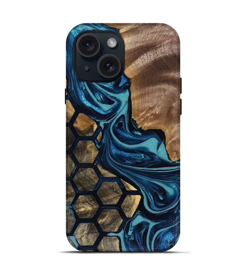 iPhone 15 Wood Live Edge Phone Case - Monte (Pattern, 817907)