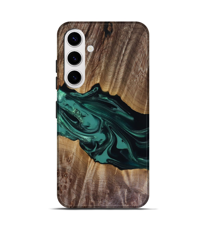 Galaxy S25 Wood Live Edge Phone Case - Wendy (Green, 817911)
