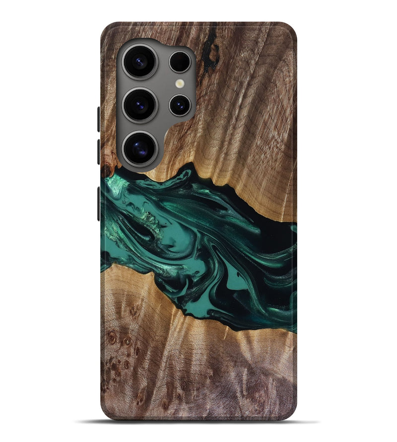 Galaxy S25 Ultra Wood Live Edge Phone Case - Wendy (Green, 817911)