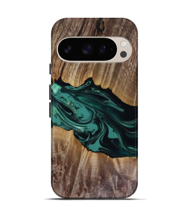 Pixel 10 Pro Wood Live Edge Phone Case - Wendy (Green, 817911)