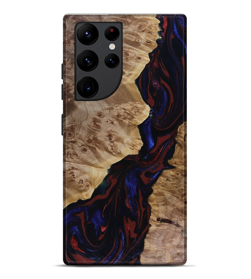 Galaxy S22 Ultra Wood Live Edge Phone Case - Delaney (Red, 817912)