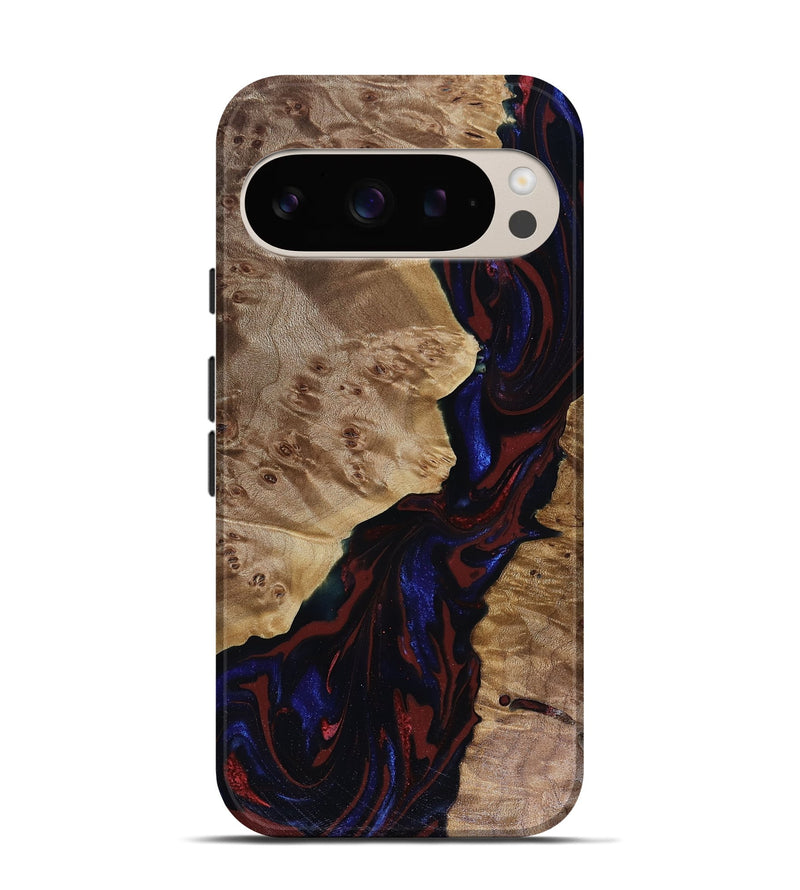 Pixel 9 Wood Live Edge Phone Case - Delaney (Red, 817912)